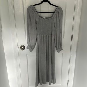 Madewell “Lucie” smock top dress, size small, gray